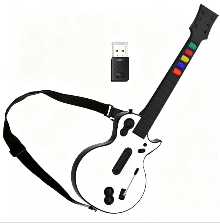 NBCP PC Guitar Hero Wireless Legends Rock Dongle Bundle for PS3/Computer Windows, Compatible with Guitar Hero, Rock Band, Clone Hero & Fortnite Festival